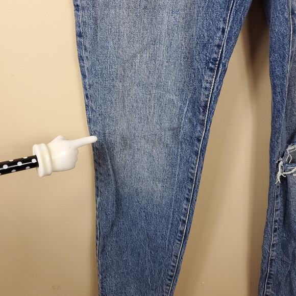 Free People Stella High Rise Skinny Jeans Size 29 Button Fly Raw Hem - Picture 3 of 11